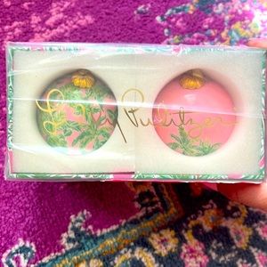 Lilly Pulitzer ornaments 2 pack